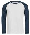 T1170 1170 Tee Jays Unlabeled Baseball T-Shirt White / Ink colour image